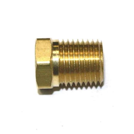 Interstate Pneumatics 1/4 Inch NPT Male x 1/8 Inch NPT Female Brass Hex Bushing Reducer FB402
